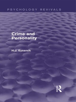 cover image of Crime and Personality (Psychology Revivals)